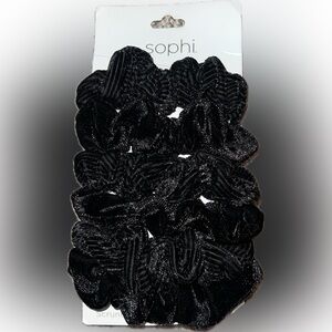 💥New Sophi Black Velvet Scrunchie 6 Pack Beauty Hair Accessories Ponytail
